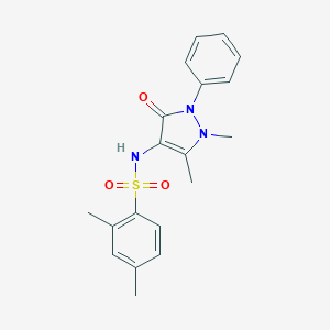 molecular formula C19H21N3O3S B406044 N-(1,5-dimethyl-3-oxo-2-phenyl-2,3-dihydro-1H-pyrazol-4-yl)-2,4-dimethylbenzenesulfonamide CAS No. 301314-56-7