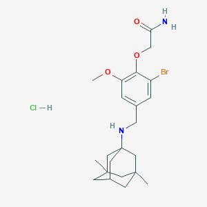 2-(2-bromo-4-{[(3,5-dimethyl-1-adamantyl)amino]methyl}-6-methoxyphenoxy)acetamide hydrochloride