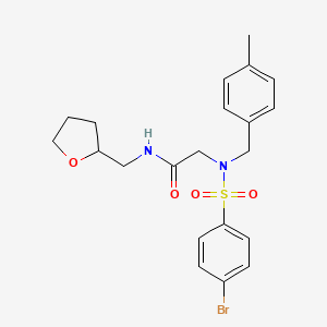 molecular formula C21H25BrN2O4S B4060467 N~2~-[(4-bromophenyl)sulfonyl]-N~2~-(4-methylbenzyl)-N~1~-(tetrahydro-2-furanylmethyl)glycinamide 