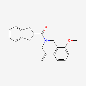 molecular formula C21H23NO2 B4060473 N-allyl-N-(2-methoxybenzyl)indane-2-carboxamide 