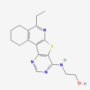 2-[(5-ethyl-1,2,3,4-tetrahydropyrimido[4',5':4,5]thieno[2,3-c]isoquinolin-8-yl)amino]ethanol