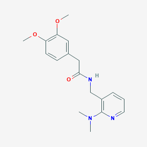 molecular formula C18H23N3O3 B4060494 2-(3,4-dimethoxyphenyl)-N-{[2-(dimethylamino)-3-pyridinyl]methyl}acetamide 