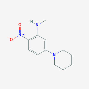 molecular formula C12H17N3O2 B4060497 N-methyl-2-nitro-5-(1-piperidinyl)aniline CAS No. 591735-92-1