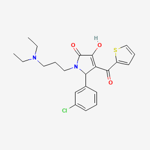 5-(3-chlorophenyl)-1-[3-(diethylamino)propyl]-3-hydroxy-4-(2-thienylcarbonyl)-1,5-dihydro-2H-pyrrol-2-one