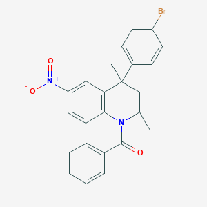 1-Benzoyl-4-(4-bromophenyl)-6-nitro-2,2,4-trimethyl-1,2,3,4-tetrahydroquinoline
