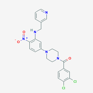 5-[4-(3,4-dichlorobenzoyl)-1-piperazinyl]-2-nitro-N-(3-pyridinylmethyl)aniline
