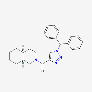 molecular formula C25H28N4O B4060535 (4aS*,8aR*)-2-{[1-(diphenylmethyl)-1H-1,2,3-triazol-4-yl]carbonyl}decahydroisoquinoline 