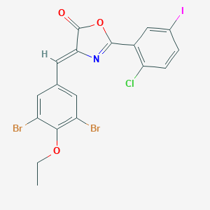 2-(2-chloro-5-iodophenyl)-4-(3,5-dibromo-4-ethoxybenzylidene)-1,3-oxazol-5(4H)-one