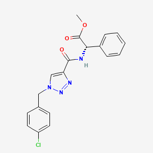 molecular formula C19H17ClN4O3 B4060550 methyl (2S)-({[1-(4-chlorobenzyl)-1H-1,2,3-triazol-4-yl]carbonyl}amino)(phenyl)acetate 