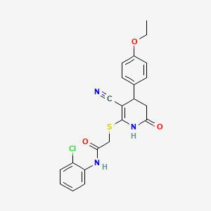 N-(2-chlorophenyl)-2-{[3-cyano-4-(4-ethoxyphenyl)-6-oxo-1,4,5,6-tetrahydro-2-pyridinyl]thio}acetamide