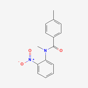 molecular formula C15H14N2O3 B4060591 N,4-dimethyl-N-(2-nitrophenyl)benzamide 