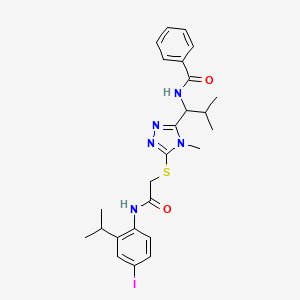 N-{1-[5-({2-[(4-iodo-2-isopropylphenyl)amino]-2-oxoethyl}thio)-4-methyl-4H-1,2,4-triazol-3-yl]-2-methylpropyl}benzamide