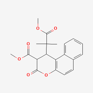 molecular formula C20H20O6 B4060607 methyl 1-(2-methoxy-1,1-dimethyl-2-oxoethyl)-3-oxo-2,3-dihydro-1H-benzo[f]chromene-2-carboxylate 