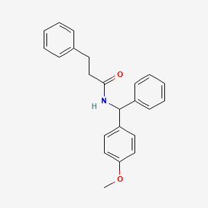 molecular formula C23H23NO2 B4060615 N-[(4-methoxyphenyl)(phenyl)methyl]-3-phenylpropanamide 