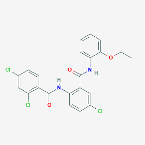molecular formula C22H17Cl3N2O3 B4060621 2,4-dichloro-N-(4-chloro-2-{[(2-ethoxyphenyl)amino]carbonyl}phenyl)benzamide 