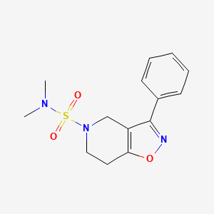 molecular formula C14H17N3O3S B4060641 N,N-dimethyl-3-phenyl-6,7-dihydroisoxazolo[4,5-c]pyridine-5(4H)-sulfonamide 