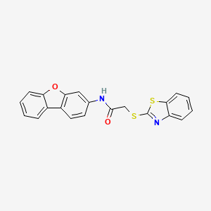 molecular formula C21H14N2O2S2 B4060674 2-(1,3-benzothiazol-2-ylthio)-N-dibenzo[b,d]furan-3-ylacetamide 