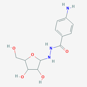 4-amino-N'-[3,4-dihydroxy-5-(hydroxymethyl)oxolan-2-yl]benzohydrazide
