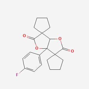 3a'-(4-fluorophenyl)dihydrodispiro[cyclopentane-1,3'-furo[3,2-b]furan-6',1''-cyclopentane]-2',5'-dione