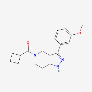 molecular formula C18H21N3O2 B4060687 5-(cyclobutylcarbonyl)-3-(3-methoxyphenyl)-4,5,6,7-tetrahydro-1H-pyrazolo[4,3-c]pyridine 