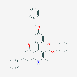 Cyclohexyl 4-[4-(benzyloxy)phenyl]-2-methyl-5-oxo-7-phenyl-1,4,5,6,7,8-hexahydro-3-quinolinecarboxylate