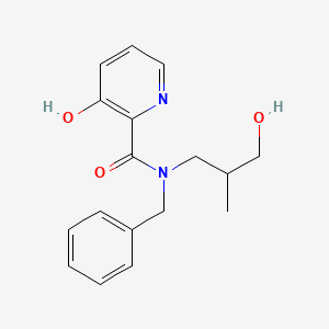 molecular formula C17H20N2O3 B4060701 N-benzyl-3-hydroxy-N-(3-hydroxy-2-methylpropyl)pyridine-2-carboxamide 