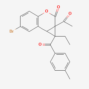 1a-acetyl-6-bromo-1-ethyl-1-(4-methylbenzoyl)-1a,7b-dihydrocyclopropa[c]chromen-2(1H)-one