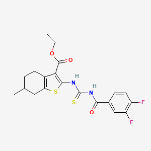 ethyl 2-({[(3,4-difluorobenzoyl)amino]carbonothioyl}amino)-6-methyl-4,5,6,7-tetrahydro-1-benzothiophene-3-carboxylate