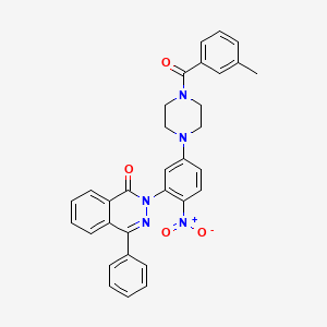 2-{5-[4-(3-methylbenzoyl)-1-piperazinyl]-2-nitrophenyl}-4-phenyl-1(2H)-phthalazinone
