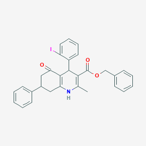 molecular formula C30H26INO3 B406080 benzyl 5-methyl-2-[4-(4-methylphenyl)-1,3-thiazol-2-yl]-2,4-dihydro-3H-pyrazol-3-one 