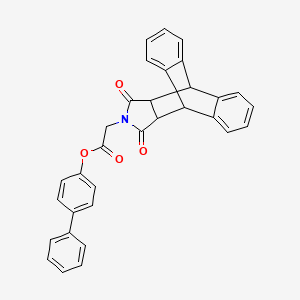 molecular formula C32H23NO4 B4060811 4-biphenylyl (16,18-dioxo-17-azapentacyclo[6.6.5.0~2,7~.0~9,14~.0~15,19~]nonadeca-2,4,6,9,11,13-hexaen-17-yl)acetate 