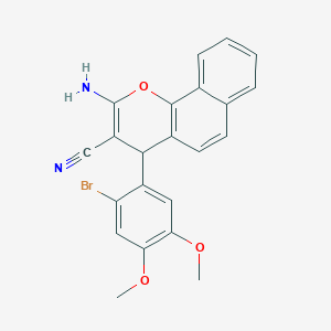 2-amino-4-(2-bromo-4,5-dimethoxyphenyl)-4H-benzo[h]chromene-3-carbonitrile