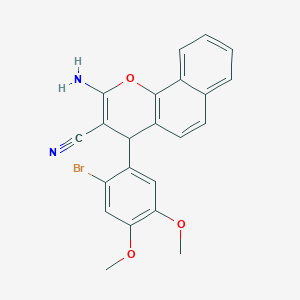 molecular formula C22H17BrN2O3 B4060820 2-amino-4-(2-bromo-4,5-dimethoxyphenyl)-4H-benzo[h]chromene-3-carbonitrile 