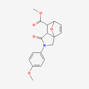 molecular formula C17H17NO5 B4060824 methyl 3-(4-methoxyphenyl)-4-oxo-10-oxa-3-azatricyclo[5.2.1.0~1,5~]dec-8-ene-6-carboxylate 