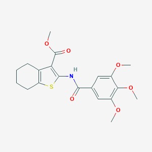 molecular formula C20H23NO6S B406083 Methyl 2-[(3,4,5-trimethoxybenzoyl)amino]-4,5,6,7-tetrahydro-1-benzothiophene-3-carboxylate CAS No. 300559-59-5