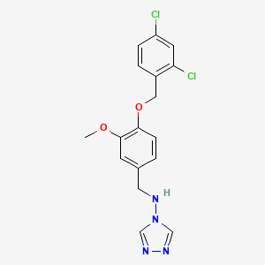 molecular formula C17H16Cl2N4O2 B4060833 N-{4-[(2,4-dichlorobenzyl)oxy]-3-methoxybenzyl}-4H-1,2,4-triazol-4-amine 