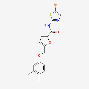 molecular formula C17H15BrN2O3S B4060835 N-(5-bromo-1,3-thiazol-2-yl)-5-[(3,4-dimethylphenoxy)methyl]-2-furamide 