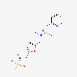 N-methyl-N-{[5-({methyl[1-methyl-2-(4-methylpyridin-2-yl)ethyl]amino}methyl)-2-furyl]methyl}methanesulfonamide