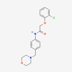 molecular formula C19H21ClN2O3 B4060853 2-(2-chlorophenoxy)-N-[4-(4-morpholinylmethyl)phenyl]acetamide 