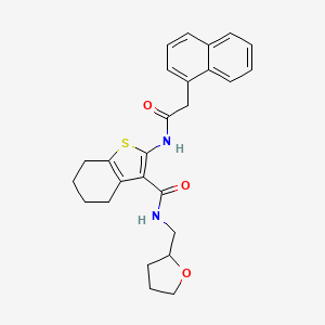 molecular formula C26H28N2O3S B4060859 2-[(1-naphthylacetyl)amino]-N-(tetrahydro-2-furanylmethyl)-4,5,6,7-tetrahydro-1-benzothiophene-3-carboxamide 