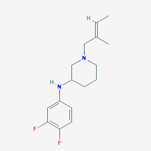 N-(3,4-difluorophenyl)-1-[(2E)-2-methyl-2-buten-1-yl]-3-piperidinamine