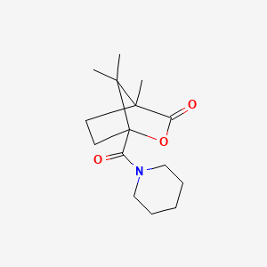 molecular formula C15H23NO3 B4060884 4,7,7-trimethyl-1-(1-piperidinylcarbonyl)-2-oxabicyclo[2.2.1]heptan-3-one 