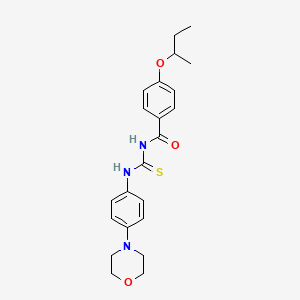 molecular formula C22H27N3O3S B4060890 4-sec-butoxy-N-({[4-(4-morpholinyl)phenyl]amino}carbonothioyl)benzamide 