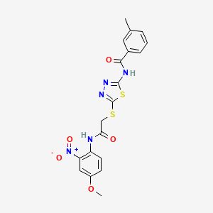 N-[5-({2-[(4-methoxy-2-nitrophenyl)amino]-2-oxoethyl}thio)-1,3,4-thiadiazol-2-yl]-3-methylbenzamide