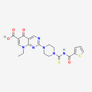 molecular formula C20H20N6O4S2 B4060909 8-ethyl-5-oxo-2-(4-{[(2-thienylcarbonyl)amino]carbonothioyl}-1-piperazinyl)-5,8-dihydropyrido[2,3-d]pyrimidine-6-carboxylic acid 
