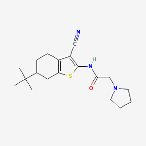 N-(6-tert-butyl-3-cyano-4,5,6,7-tetrahydro-1-benzothien-2-yl)-2-(1-pyrrolidinyl)acetamide