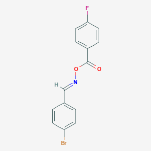 molecular formula C14H9BrFNO2 B406092 4-bromobenzaldehyde O-(4-fluorobenzoyl)oxime 