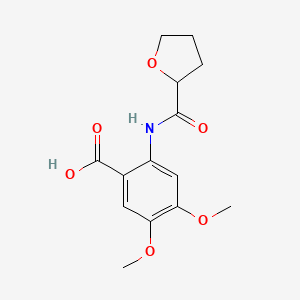 4,5-dimethoxy-2-[(tetrahydro-2-furanylcarbonyl)amino]benzoic acid