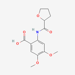 molecular formula C14H17NO6 B4060926 4,5-dimethoxy-2-[(tetrahydro-2-furanylcarbonyl)amino]benzoic acid 