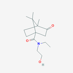molecular formula C15H25NO3 B4060928 N-ethyl-N-(2-hydroxyethyl)-4,7,7-trimethyl-3-oxobicyclo[2.2.1]heptane-1-carboxamide 